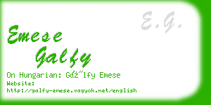 emese galfy business card